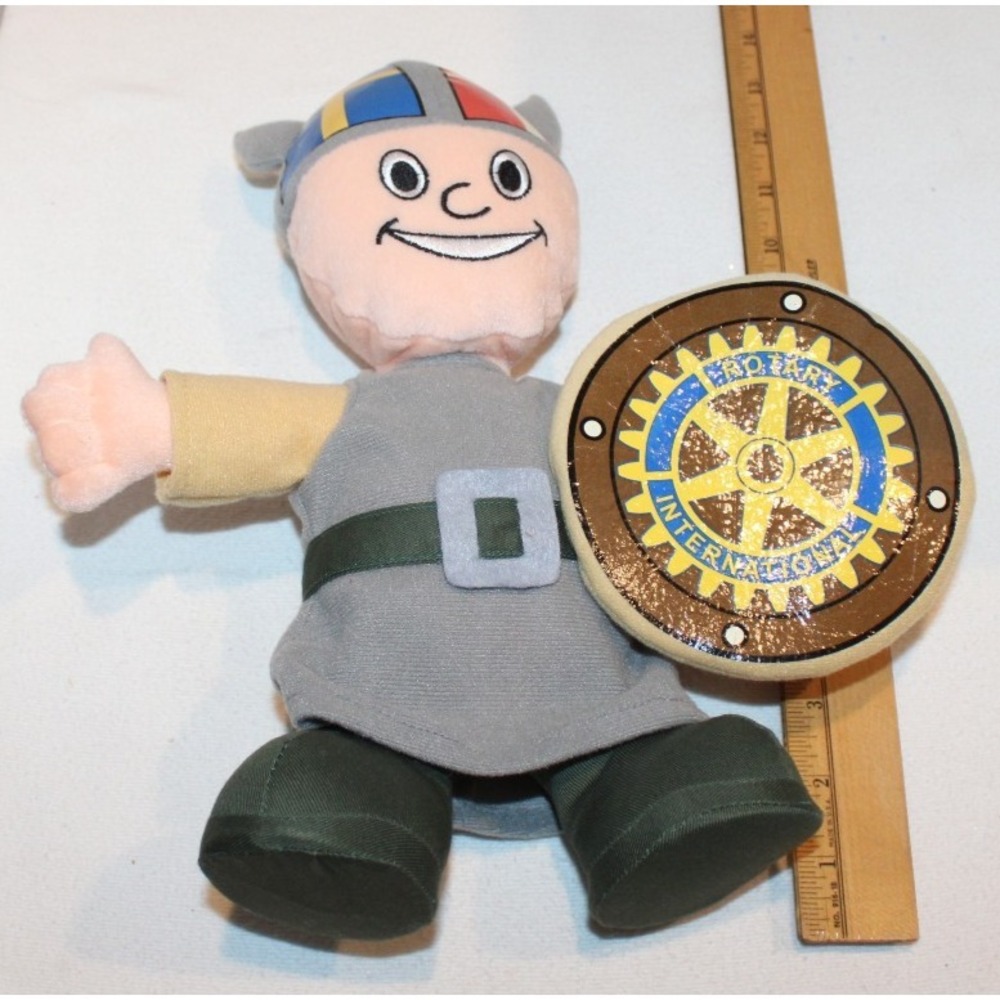vintage Rotary Club International 12" plush Viking Crusader Soldier - Picture 2 of 5